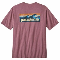 Patagonia Men's Boardshort Logo Pocket Responsibili-Tee - Evening Mauve