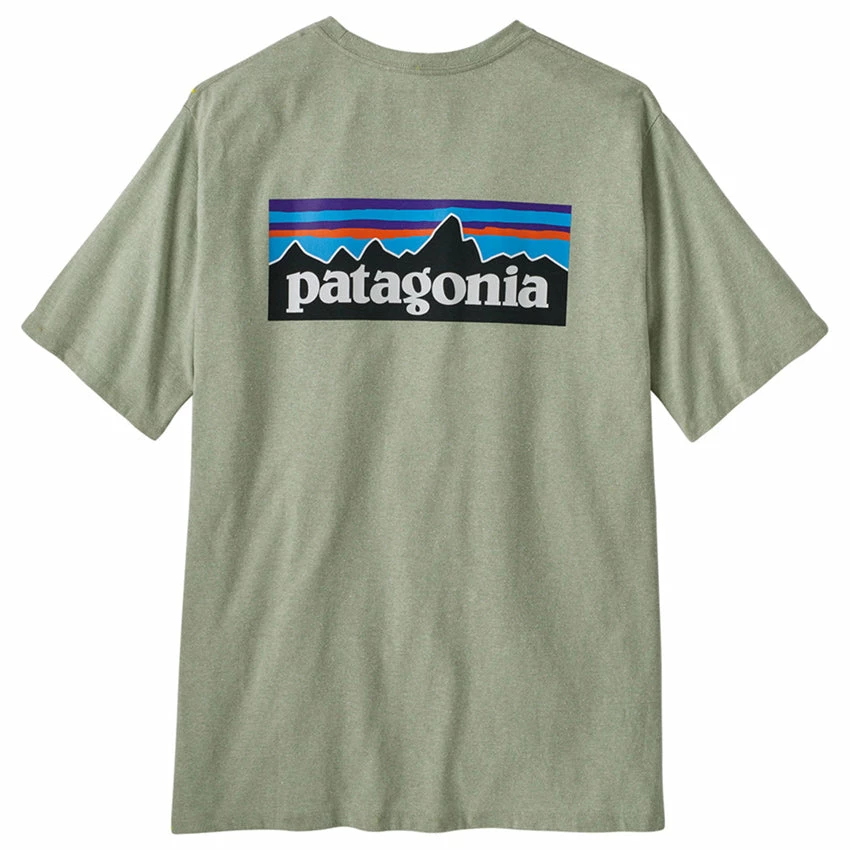 Patagonia Men's P-6 Logo Responsibili-Tee - Salvia Green - Image 3