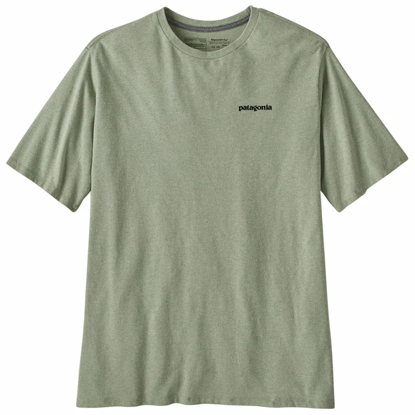 Patagonia Men's P-6 Logo Responsibili-Tee - Salvia Green - Image 2