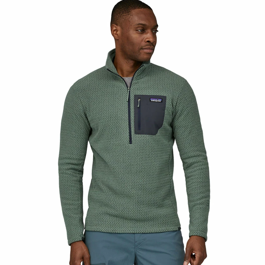 Patagonia Men's R1 Air Zip Neck - Hemlock Green - Image 4