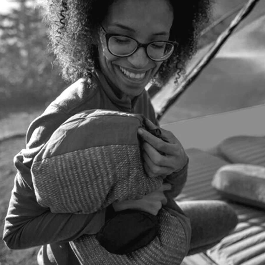 Therm-a-Rest Air Head Pillow - Blue Woven - Image 4